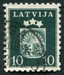N°252-1940-LETTONIE-ARMOIRIES-10S-VERT FONCE 