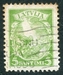 N°202-1934-LETTONIE-ARMOIRIES ET GLAIVE-5S-VERT/JAUNE 