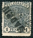 N°36-1901-ESPAGNE-ARMOIRIES-1P-BLEU NOIR 