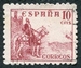 N°0786-1949-ESPAGNE-LE CID CAMPEADOR-10C-ROUGE CARMINE 