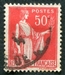 N°0283B-1932-FRANCE-TYPE PAIX-50C-ROSE ROUGE 