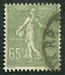 N°0234-1927-FRANCE-TYPE SEMEUSE LIGNEE-65C-OLIVE 