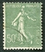 N°0198-1924-FRANCE-TYPE SEMEUSE LIGNEE-50C-OLIVE 