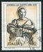 N°1728-1986-ITALIE-TABLEAU-FEMME ASSISE TENANT UN LIVRE-450L 