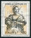 N°1728-1986-ITALIE-TABLEAU-FEMME ASSISE TENANT UN LIVRE-450L 