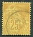 N°53-1881-FRANCE-TYPE ALPHEE DUBOIS-25C-JAUNE/BISTRE 