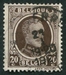 N°0196-1921-BELGIQUE-ROI ALBERT 1ER-20C-BRUN 