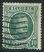 N°0194-1921-BELGIQUE-ROI ALBERT 1ER-10C-VERT/BLEU 