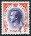 N°0422-1955-MONACO-PRINCE RAINIER III-8F-ROUGE/VIOLET 