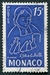 N°0404-1954-MONACO-ST JEAN BAPTISTE DE LA SALLE-15F-BLEU/VIO 