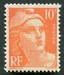  N°0722-1945-FRANCE-MARIANNE DE GANDON-10F-ORANGE 