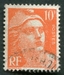 N°0722-1945-FRANCE-MARIANNE DE GANDON-10F-ORANGE 