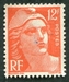 N°0885-1951-FRANCE-MARIANNE DE GANDON-12F-ORANGE 