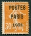 N°029-1922-FRANCE-SEMEUSE FOND PLEIN-30C-ORANGE 