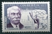 N°1088-1956-FRANCE-PIERRE DE COUBERTIN-30F-GRIS ET LILAS 