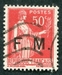 N°07-1933-FRANCE-TYPE PAIX-50C-ROSE/ROUGE 