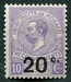 N°11-1919-MONACO-PRINCE ALBERT 1ER-20C S/10C-VIOLET 