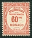 N°16-1924-MONACO-TAXE-60C-ROUGE 