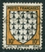N°0573-1943-FRANCE-ARMOIRIES DE BRETAGNE-10F 