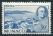 N°0296-1946-MONACO-VUE DE MONACO-30C-BLEU 