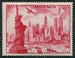 N°0027-1947-MONACO-VUE DE NEW YORK-15F-ROSE CARMINE 