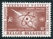 N°35-1958-BELGIQUE-AGENCE ENERGIE ATOMIQUE-10F-BRUN/ROUGE 