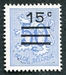 N°1446-1968-BELGIQUE-LION-15C S/50C-BLEU CLAIR 