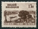 N°0486-1938-BELGIQUE-LIEGE/ LA MEUSE ET BATEAU-1F50-BRUN 