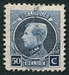 N°0187-1921-BELGIQUE-ALBERT 1ER-50C-BLEU FONCE 