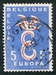 N°1065-1958-BELGIQUE-EUROPA-5F-BLEU ET ROUGE 