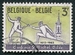 N°1247-1963-BELGIQUE-SPORT-ESCRIMEURS ET BEFFROI ST MICHEL 