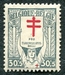 N°0235-1925-BELGIQUE-TUBERCULEUX DE GUERRE-30C+5C 