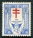 N°0236-1925-BELGIQUE-TUBERCULEUX DE GUERRE-1F+10C 