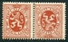 N°0287A-1929-BELGIQUE-LION HERALDIQUE-TETE BECHE-70C-R/BRUN 