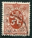 N°0287-1929-BELGIQUE-LION HERALDIQUE-70C-ROUGE/BRUN 