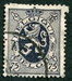 N°0288-1929-BELGIQUE-LION HERALDIQUE-75C-VIOLET/NOIR 