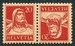 N°0203B-1924-SUISSE-GUILLAUME TELL-20C-ROUGE VIF  S/CHAMOI 