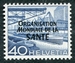 N°345-1950-SUISSE-BATEAU ET PORT-40C-BLEU 