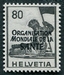 N°275-1948-SUISSE-GUERRIER MOURANT-80C-VERT/NOIR S/GRIS 