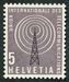 N°393-1958-SUISSE-UNION INTERN DES TELECOM-5C-GRIS/LILAS 