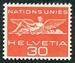 N°406-1959-SUISSE-NATIONS UNIES-30C-ORANGE 