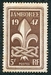 N°0787-1947-FRANCE-EMBLEME SCOUT-5F-BRUN 