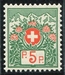 N°10A-1927-SUISSE-5C-VERT/ROUGE 