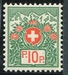 N°11A-1927-SUISSE-10C-VERT/ROUGE 