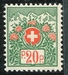N°12A-1927-SUISSE-20C-VERT/ROUGE 