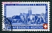 N°0398-1944-SUISSE-VUE DE BALE-30C+10C-BLEU/PAILLE/ROUGE 