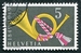 N°0471-1949-SUISSE-COR POSTAL-5C-GRIS/JAUNE/ROSE 