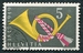 N°0471-1949-SUISSE-COR POSTAL-5C-GRIS/JAUNE/ROSE 