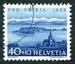 N°0566-1955-SUISSE-LAC DE BIENNE-40C+10C-BLEU 