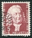 N°0616-1958-SUISSE-ALBRECHT VON HALLER-5C+5C-CARMIN 